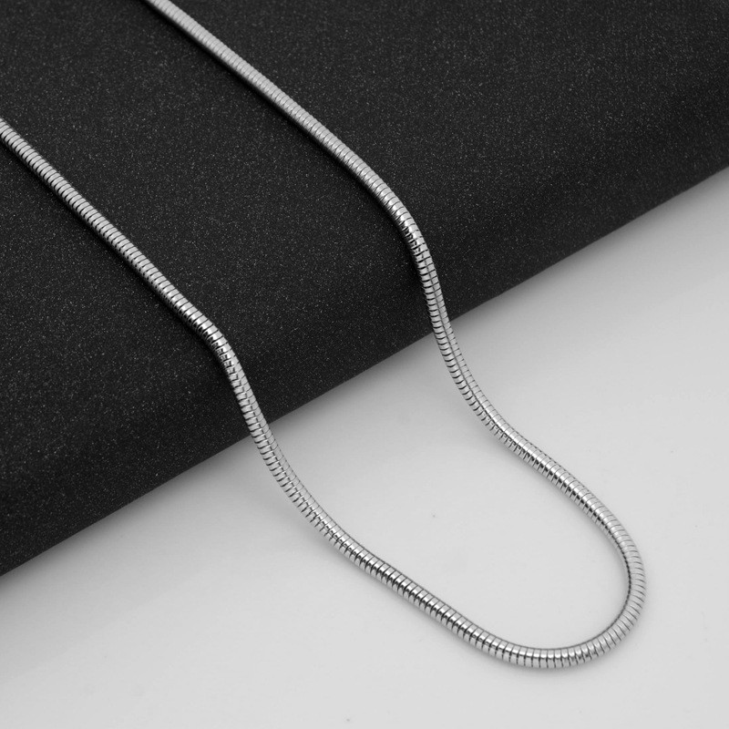 Wholesale 5pcs 1.5/2.4/3.2mm Stainless Steel Snake Chain Necklace for Men Women