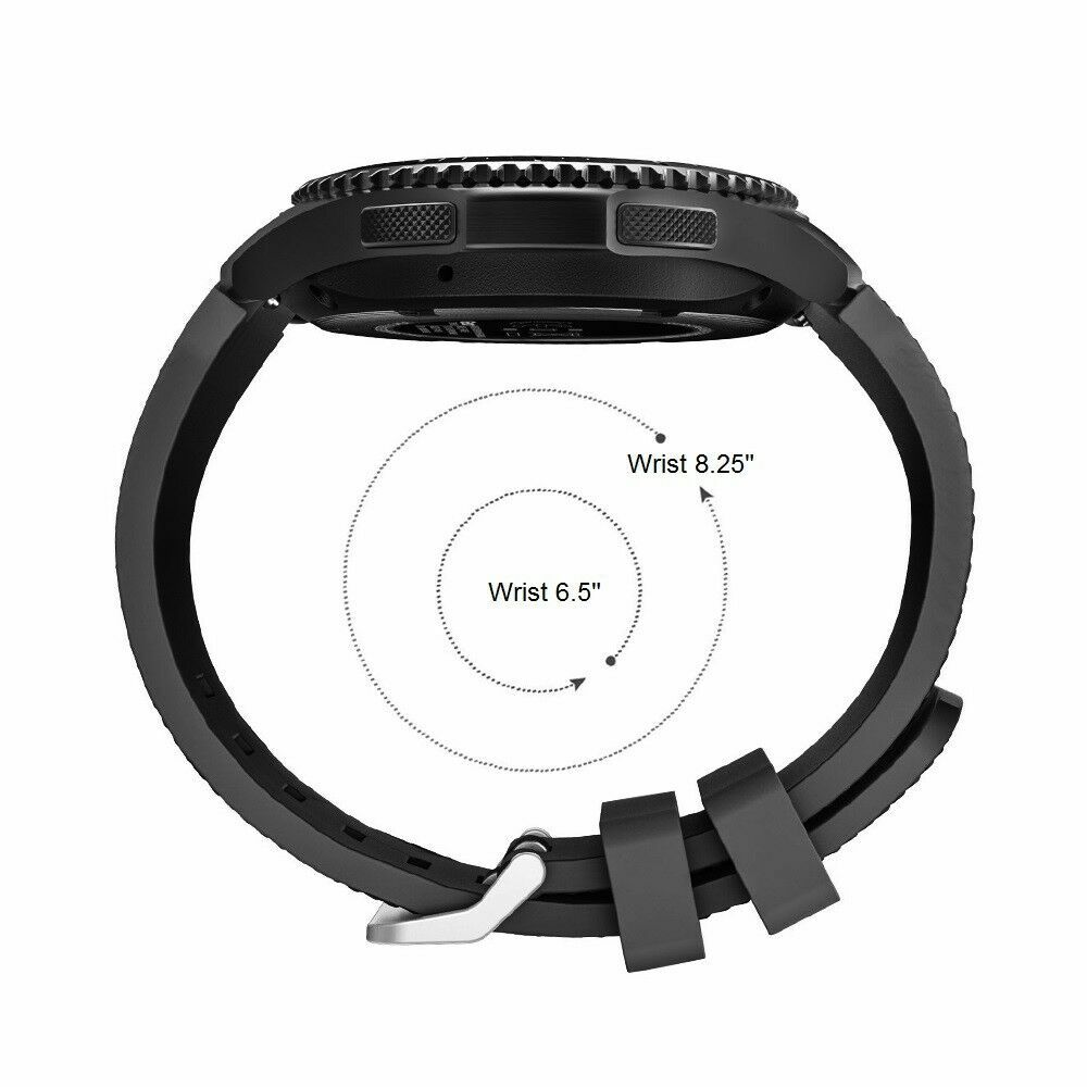 22mm Rugged Silicone Sport Watch Band Strap Replacement Quick Release Wristband