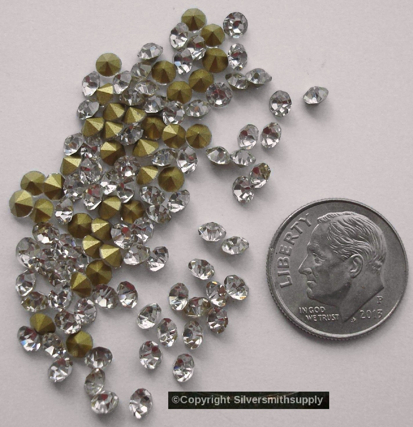 100pcs crystal rhinestones tin cuts high quality 3.5×1.5mm foil backed misc012a