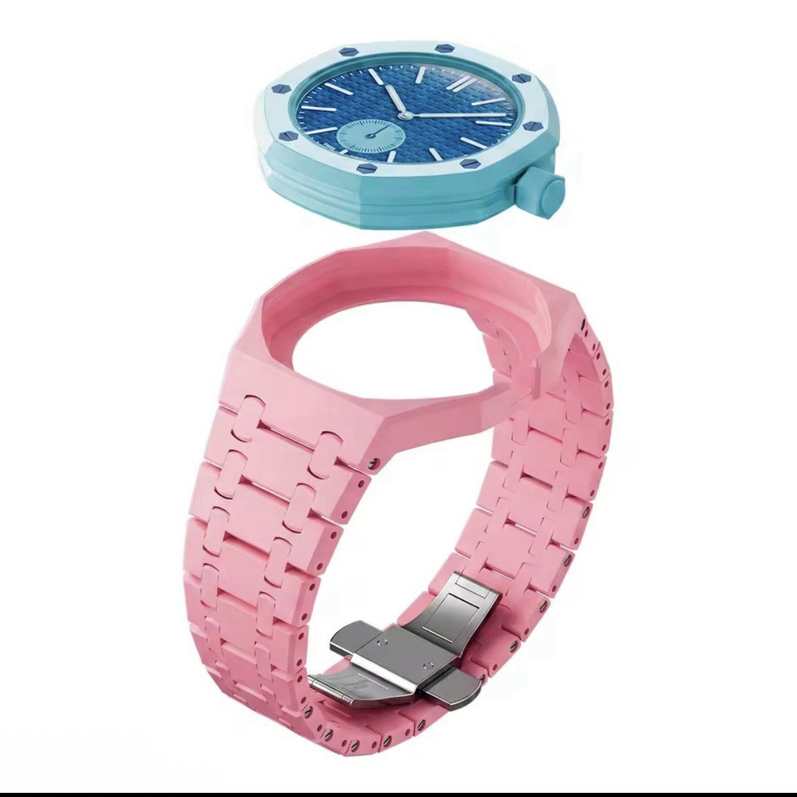 Ceramic Band Case Mod Kit Swatch Royal Pop Link Bracelet Strap 3 12 Full Solid