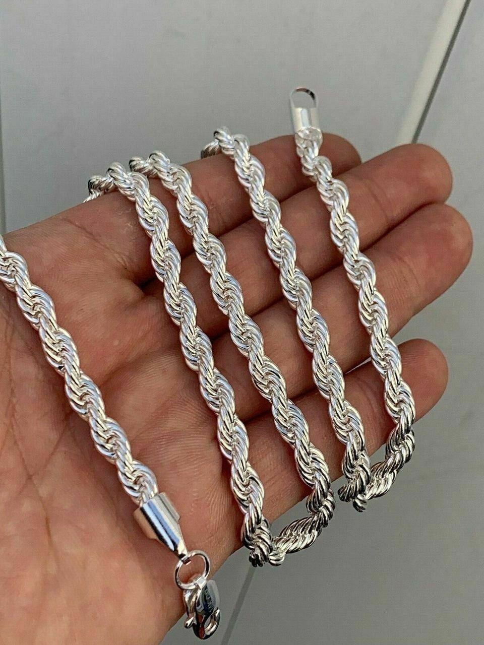 Rope Chain Yellow Rose Gold Plated Over Solid Stainless Steel – 2-6mm 18-30″