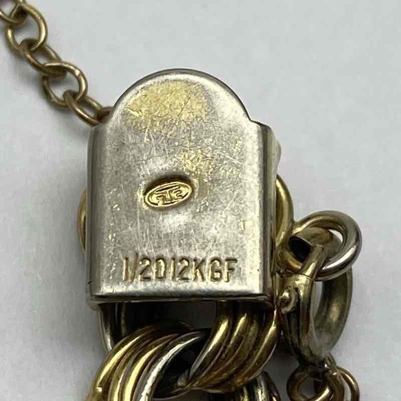 Vintage 12K Gold Filled Triple Link Bracelet 1/20 12K GF GTE Hallmark 7.25″