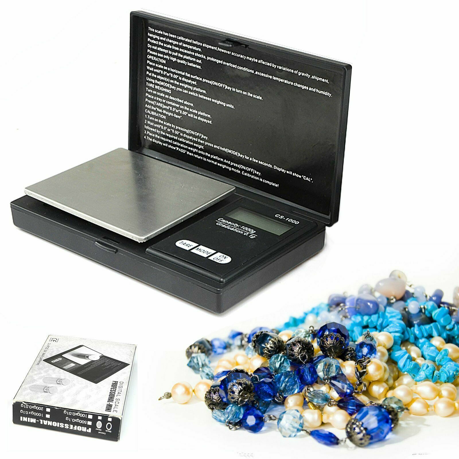 Pocket 1000g x 0.1g Digital Jewelry Gold Coin Gram Balance Weight Precise Scale