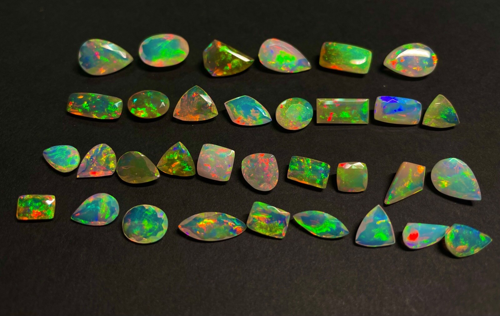 Opal Cut, AAAA Natural Opal Faceted Gemstone, Ethiopian Opal Cut loose Stone Lot