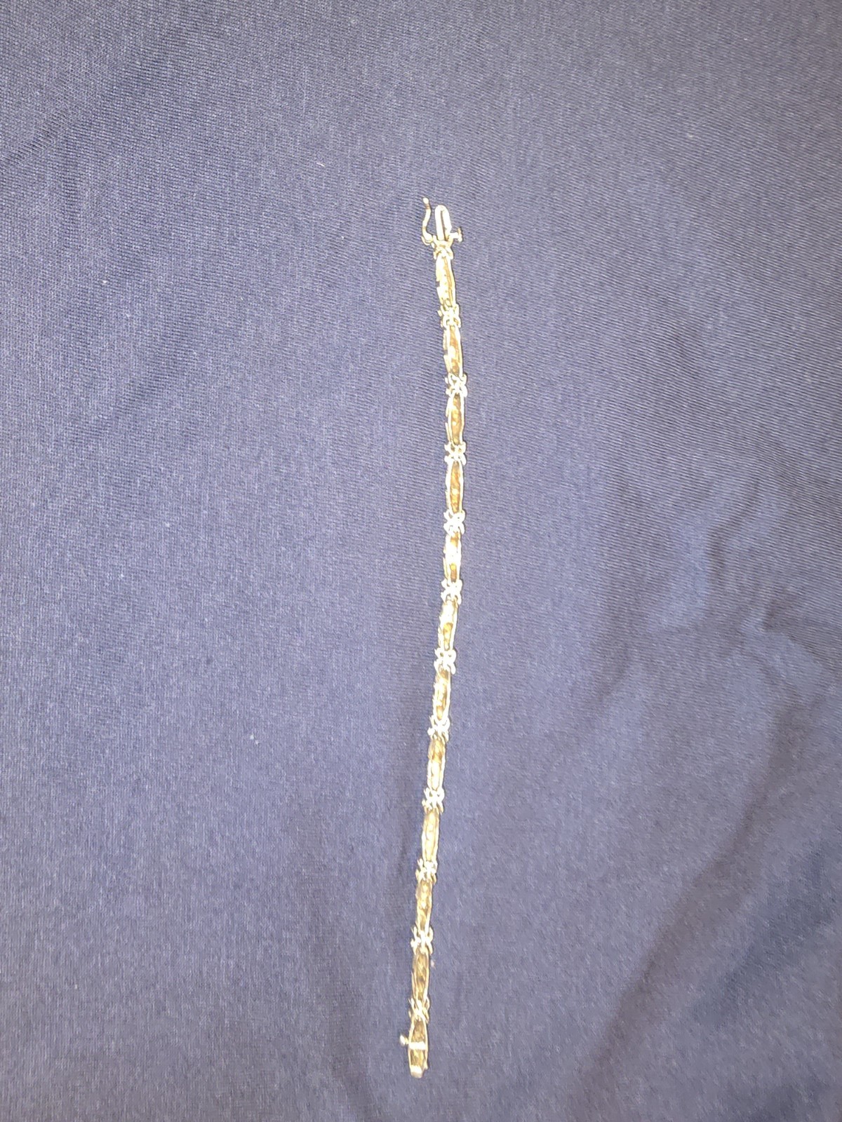 10k white gold diamond bracelet preowned 7 inch