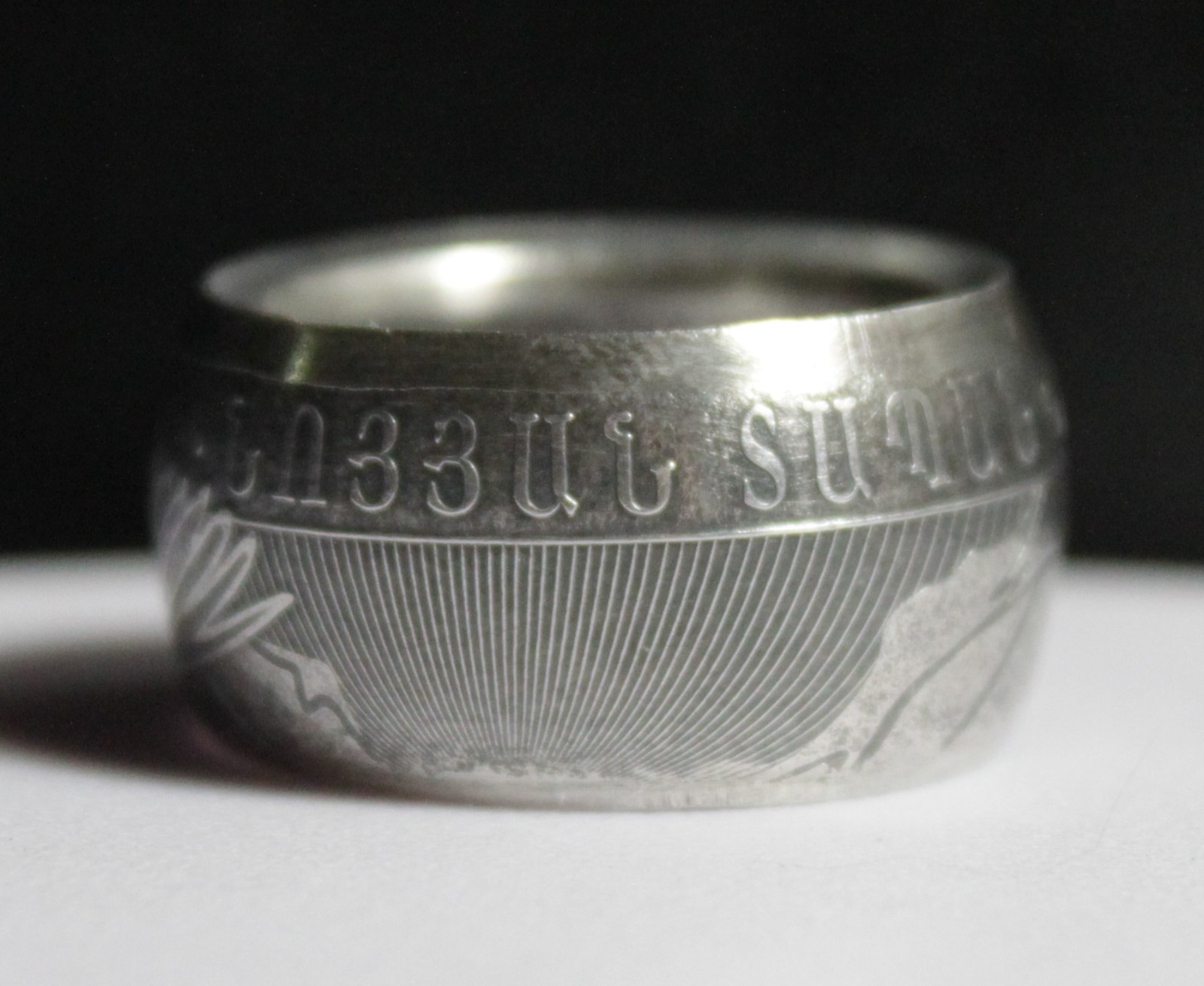 Armenia 500 Drams Noah’s Ark .999 Silver 1 oz Coin Ring Custom Made Size 9 – 15