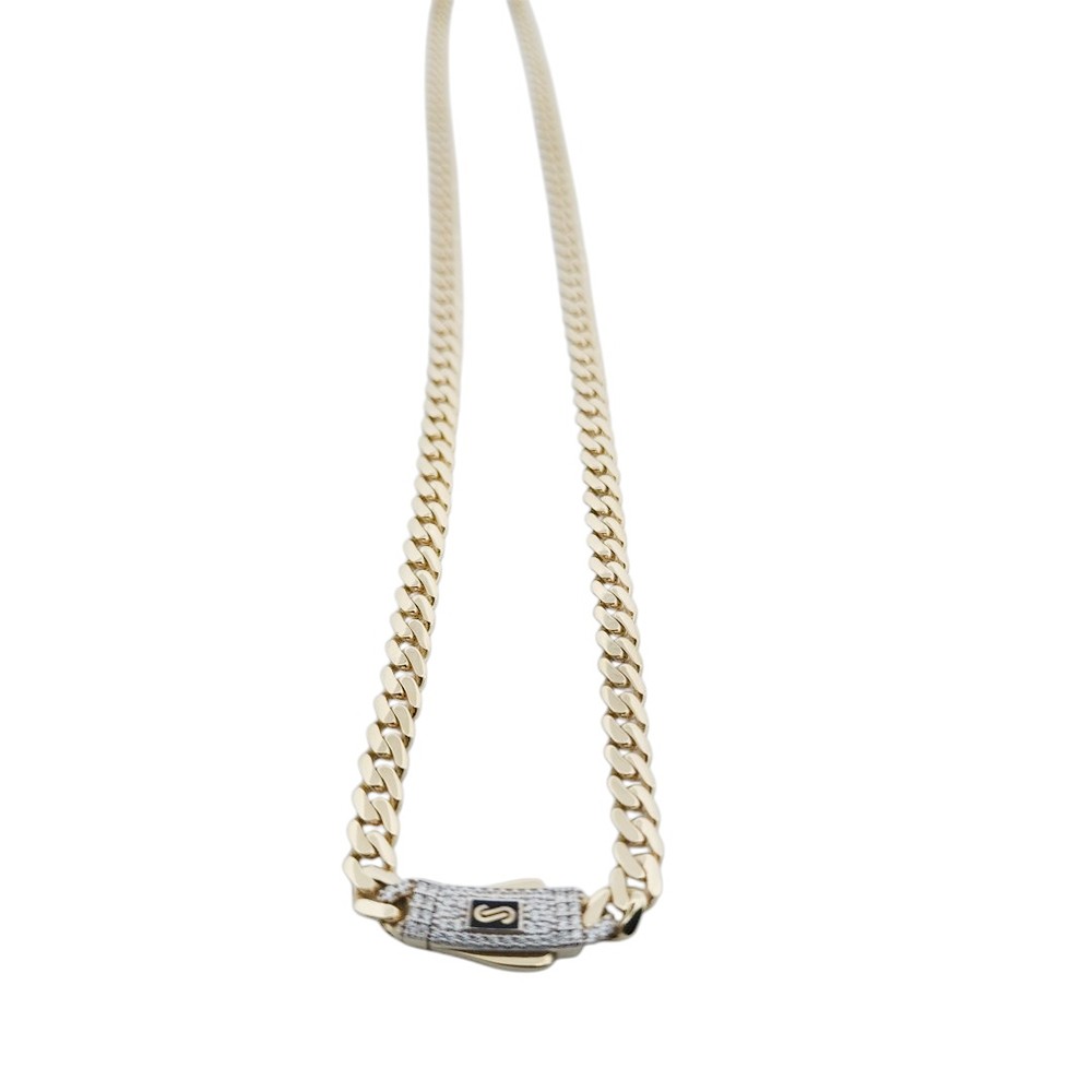 Original Classic 11.6 gr Link With Stone lock Monaco Chain 10K 18 x 5 mm