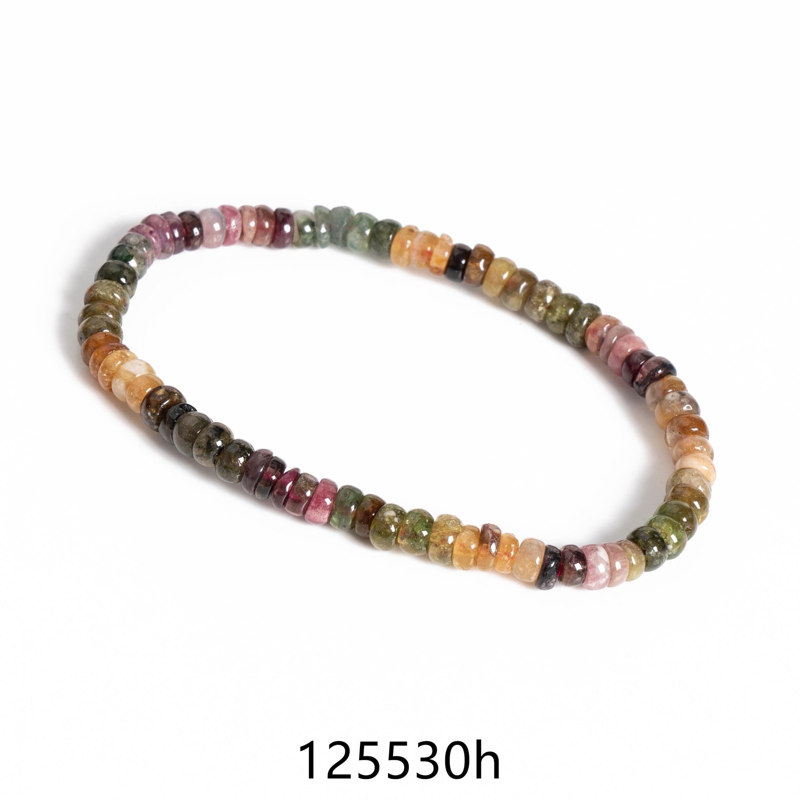 Natural Rondelle Multicolor Tourmaline Beads 4MM 5MM 6MM Gemstone Bracelet 7″