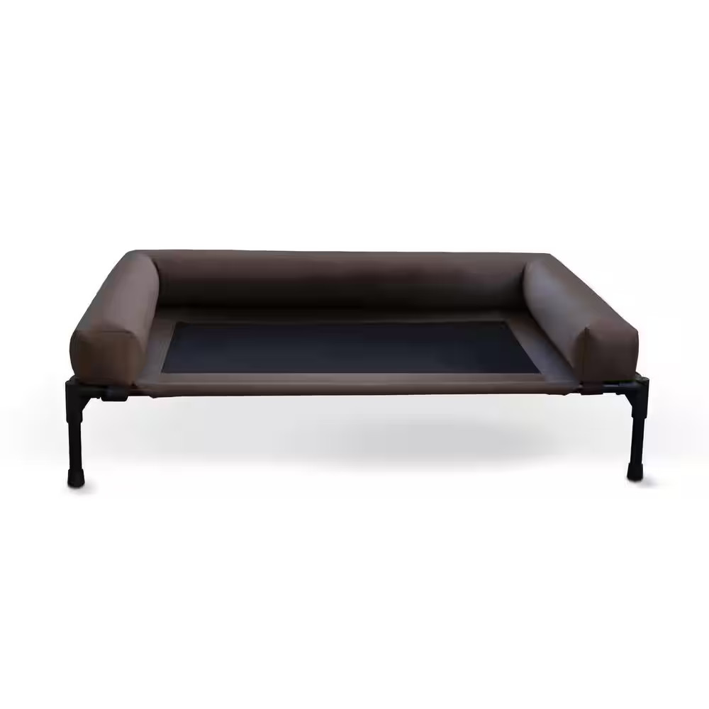 K&H 30 In. X 42 In. X 7 In. Large Chocolate/Mesh Original Bolster Pet Cot/Bed