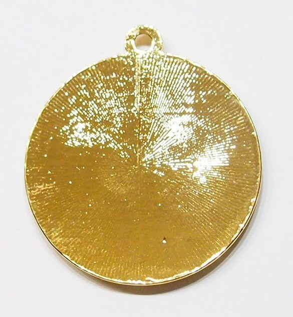 4 of 30mm Round Shiny Gold Victorian Art Deco Beaded Pendant Settings 44x38mm