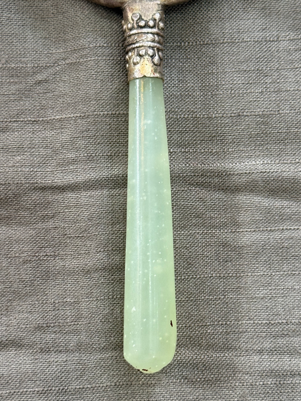 Antique Jade Handled Magnifying Glass (Early 20th Century) from Australia.