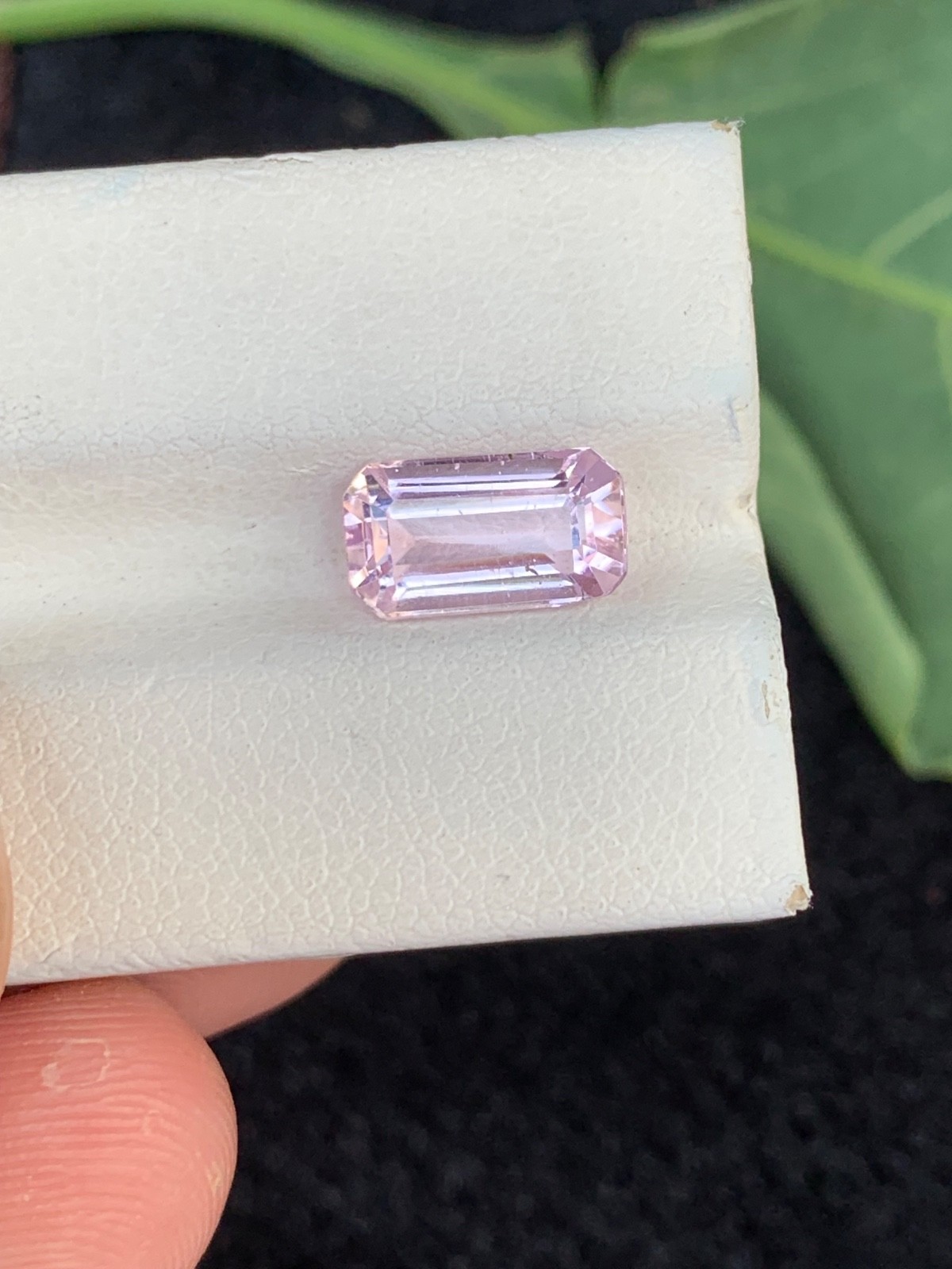 2.56Ct Natural cut kunzite cushion shape loose gemstone from Afghanistan