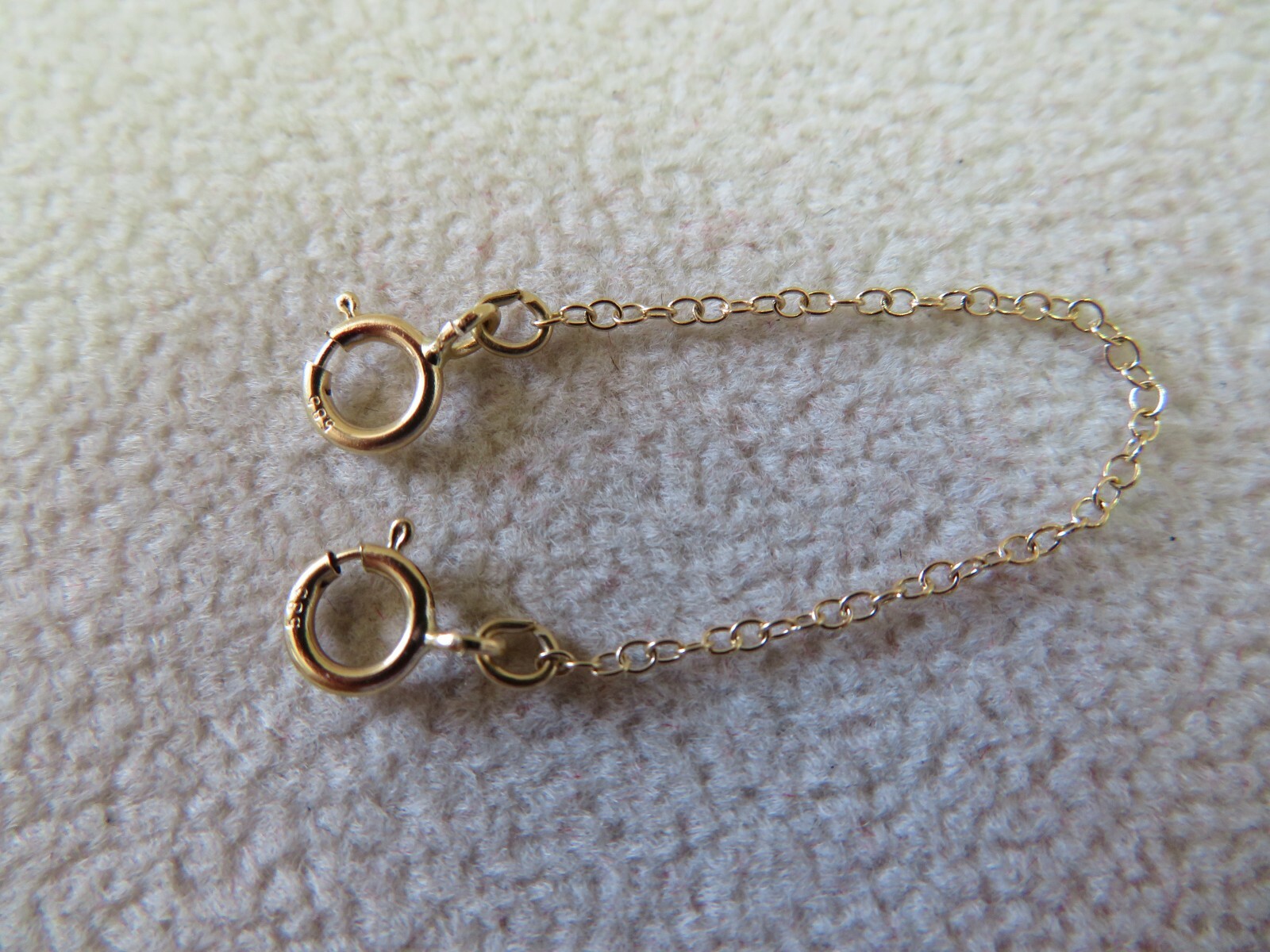 2 5/8″ 14K Solid Yellow Gold Safety Chain Extender 1.2 mm x 65 mm