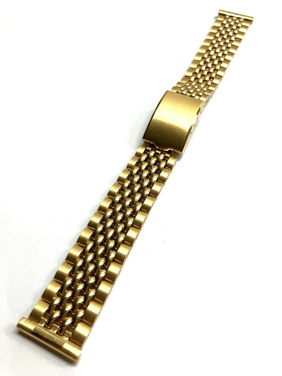Snake Jubilee Type Vintage 20mm Swiss Jubilee Gold Color SS Band Bracelet