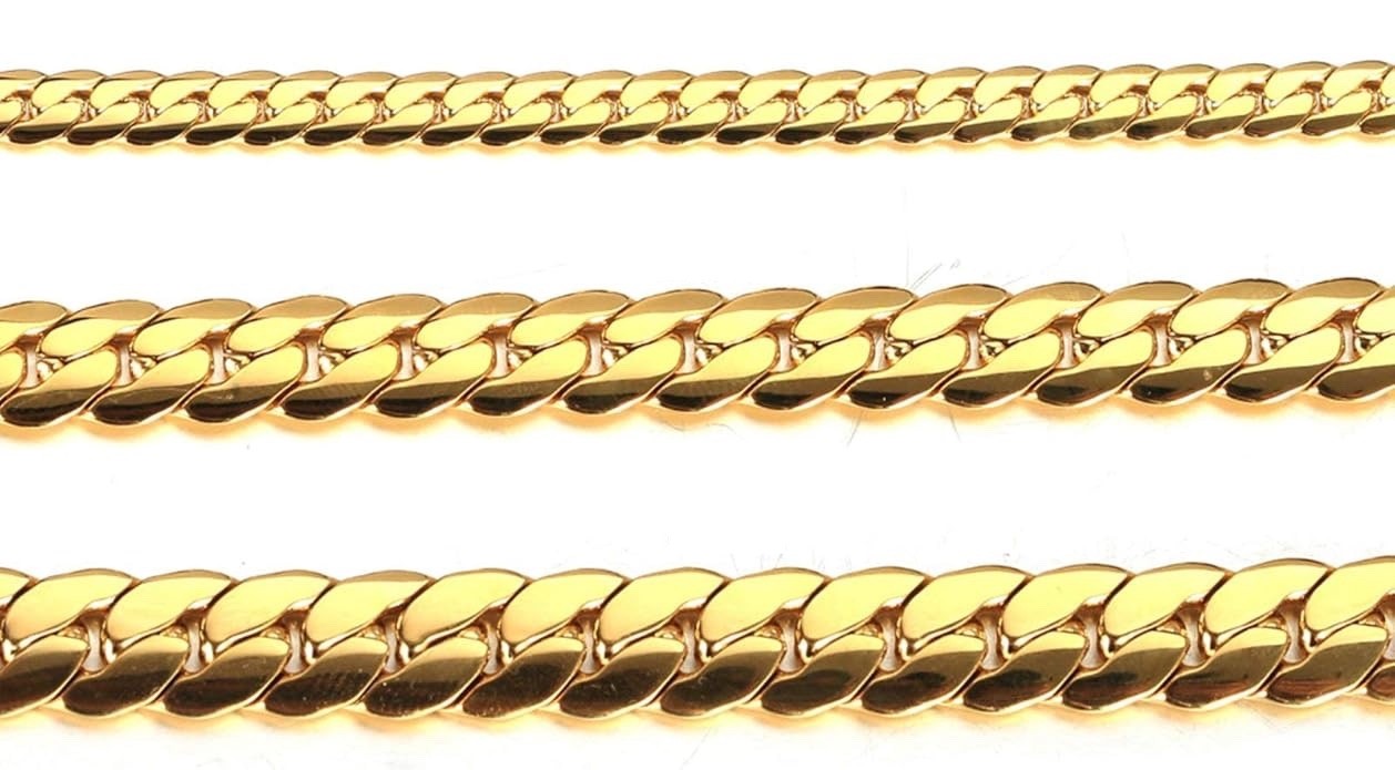 14K Gold Filled Miami Cuban Curb Chain Necklace 3-6mm Men Women 18-24″