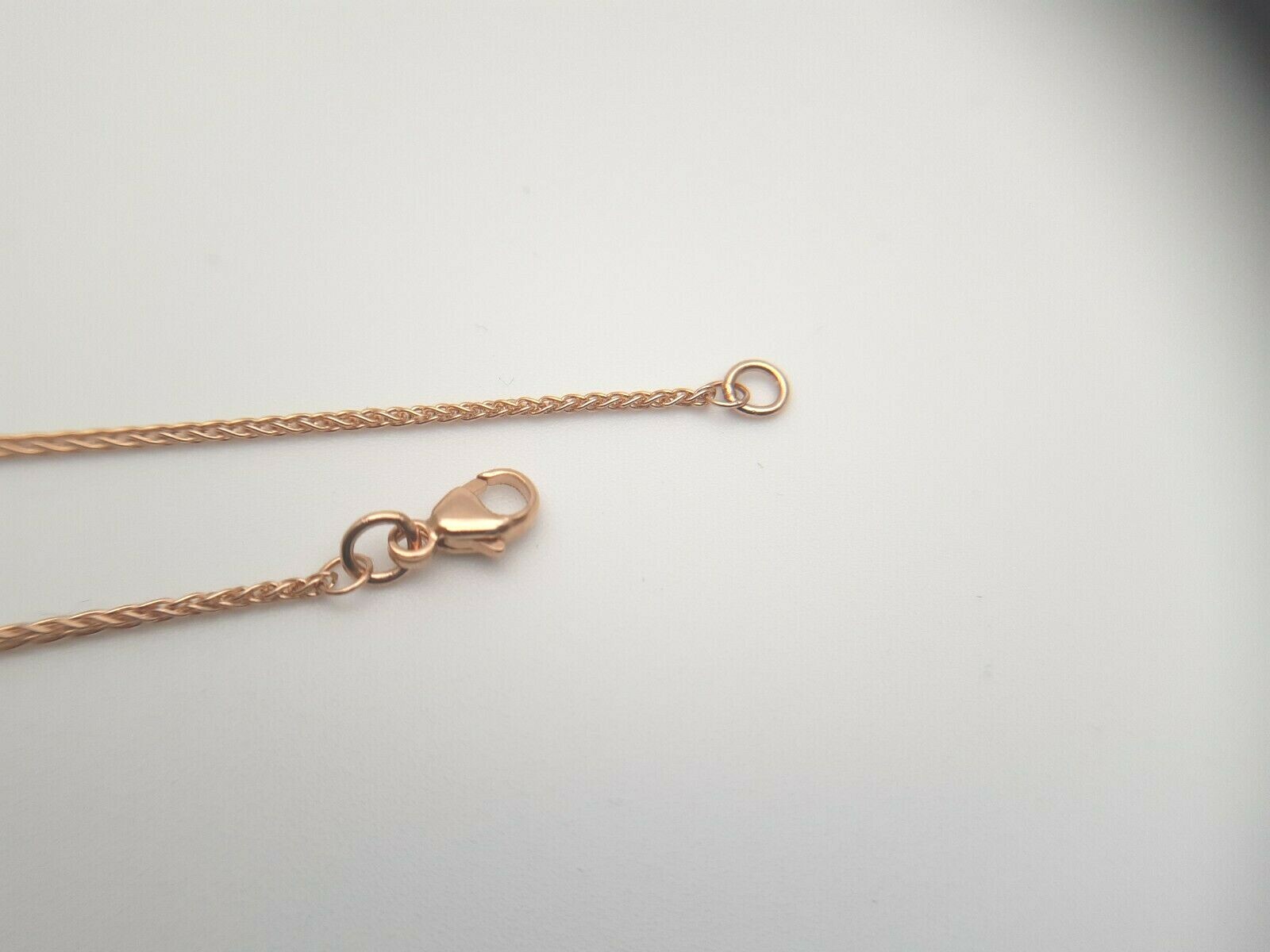 18carat Rose Gold Spiga chain/necklace Italian made 16inch/ 40cm