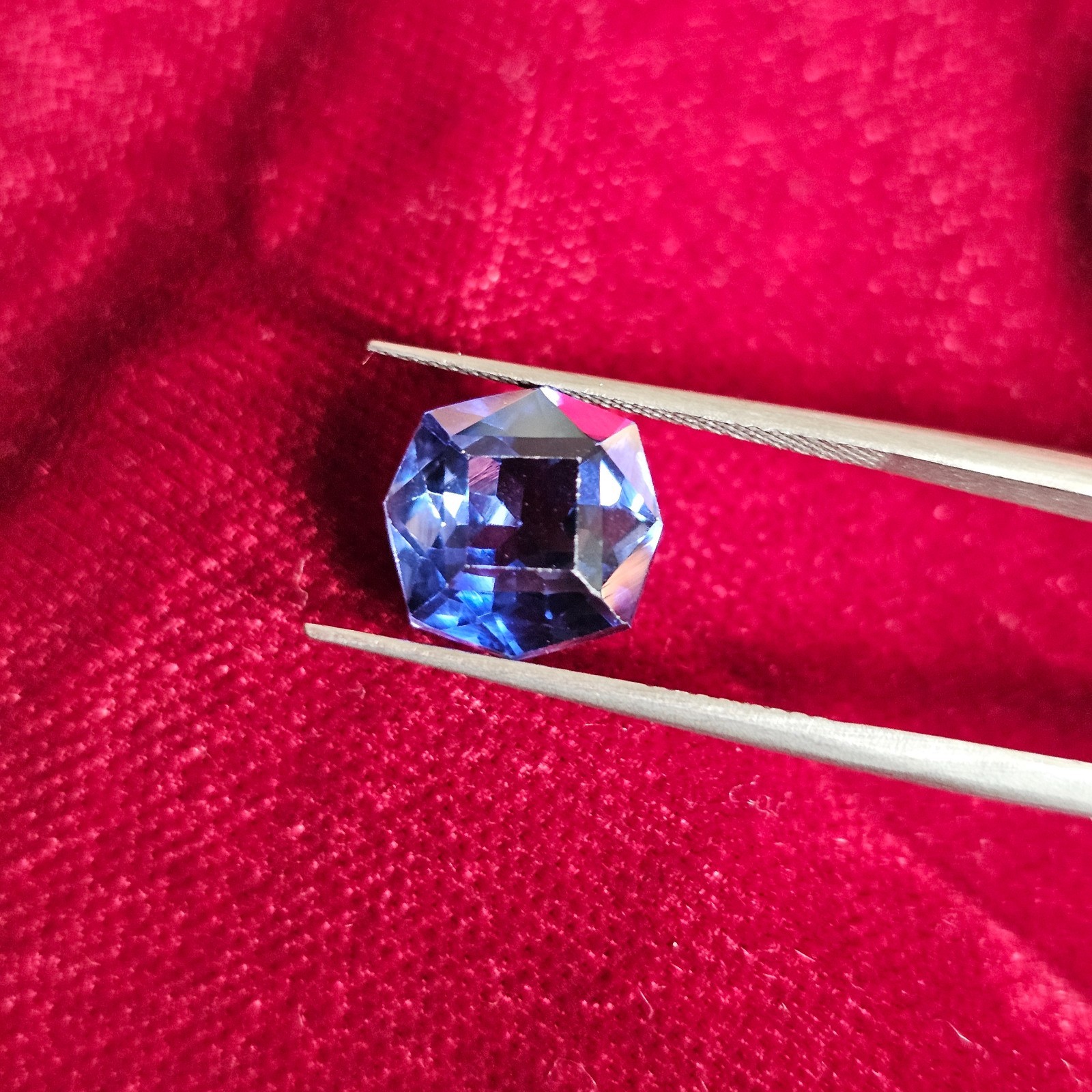 2 Pcs 6.50 Ct each Blue Sapphire Asscher Cut Lab Created Loose Gemstone 9x9mm