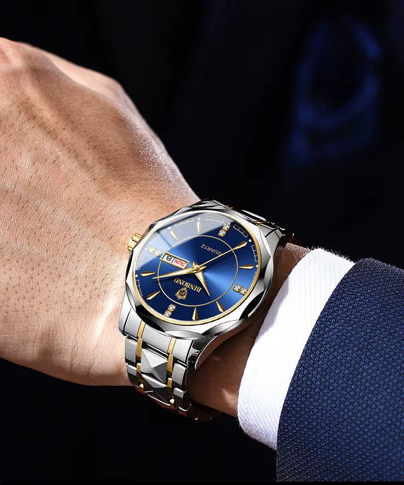 Waterproof Men Watch Stainless Steel Quartz Luminous Classic Business Wristwatch