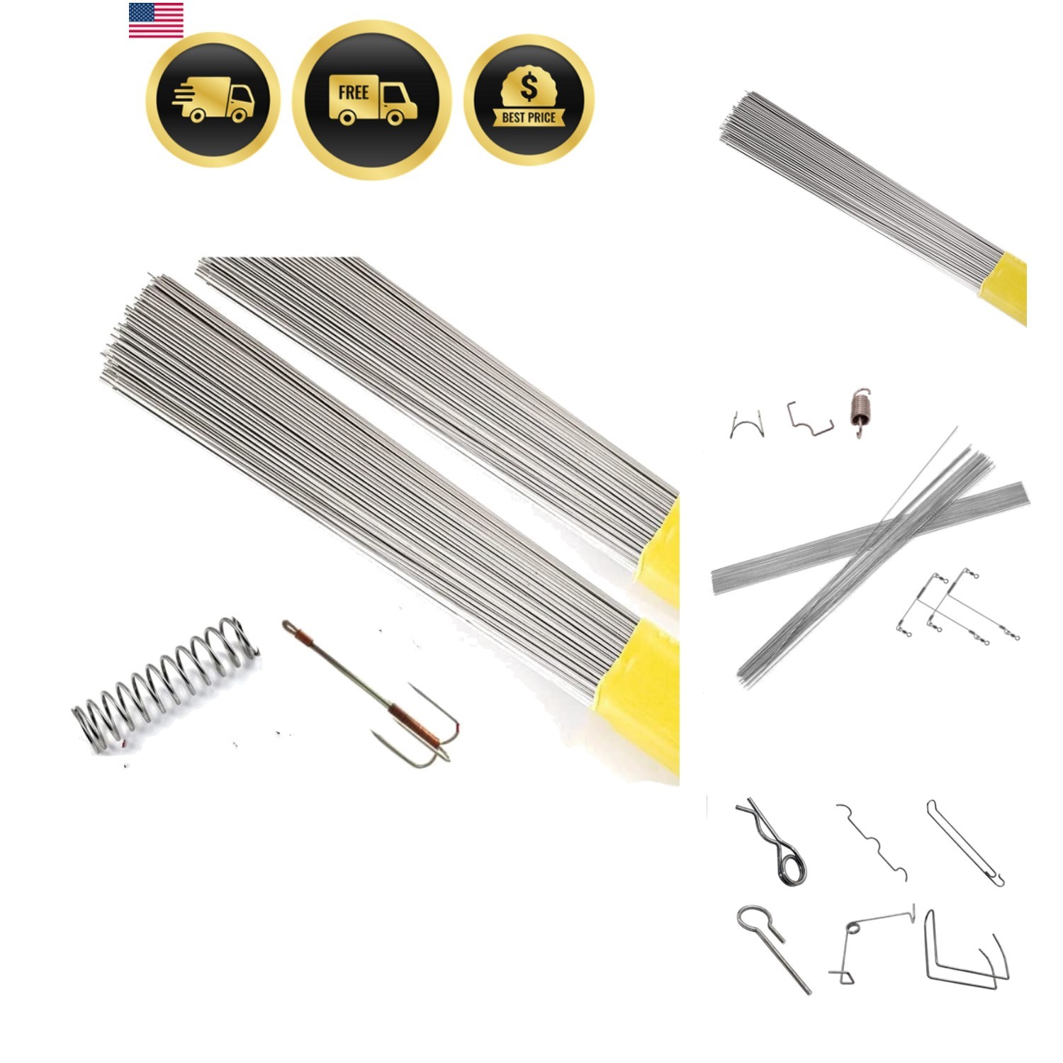25PCS 40CM 15.7″ Stainless Steel Spring Wire Stiff Wire Hard Full Straight 0….