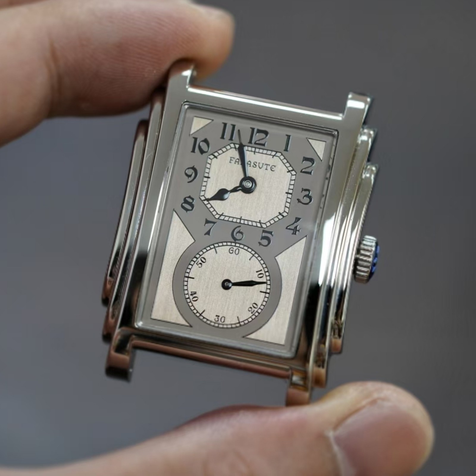 FARASUTE Men Automatic Watch 31mm Rectangle Mechanical Wristwatch Miyota 8215