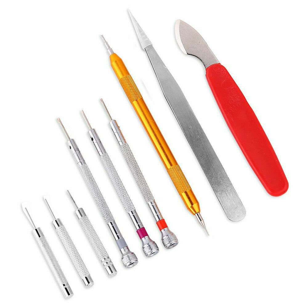 147PC Watch Battery Change Repair Tool Band Pin Remover Back Case Opener 55mm Ki