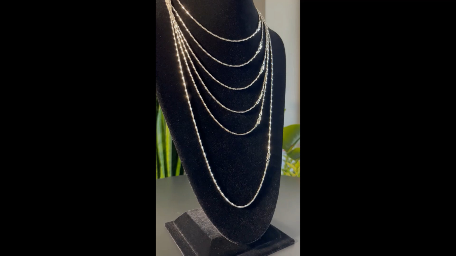 Real Solid 925 Sterling Silver Twisted Square Diamond Cut Snake Chain Necklace