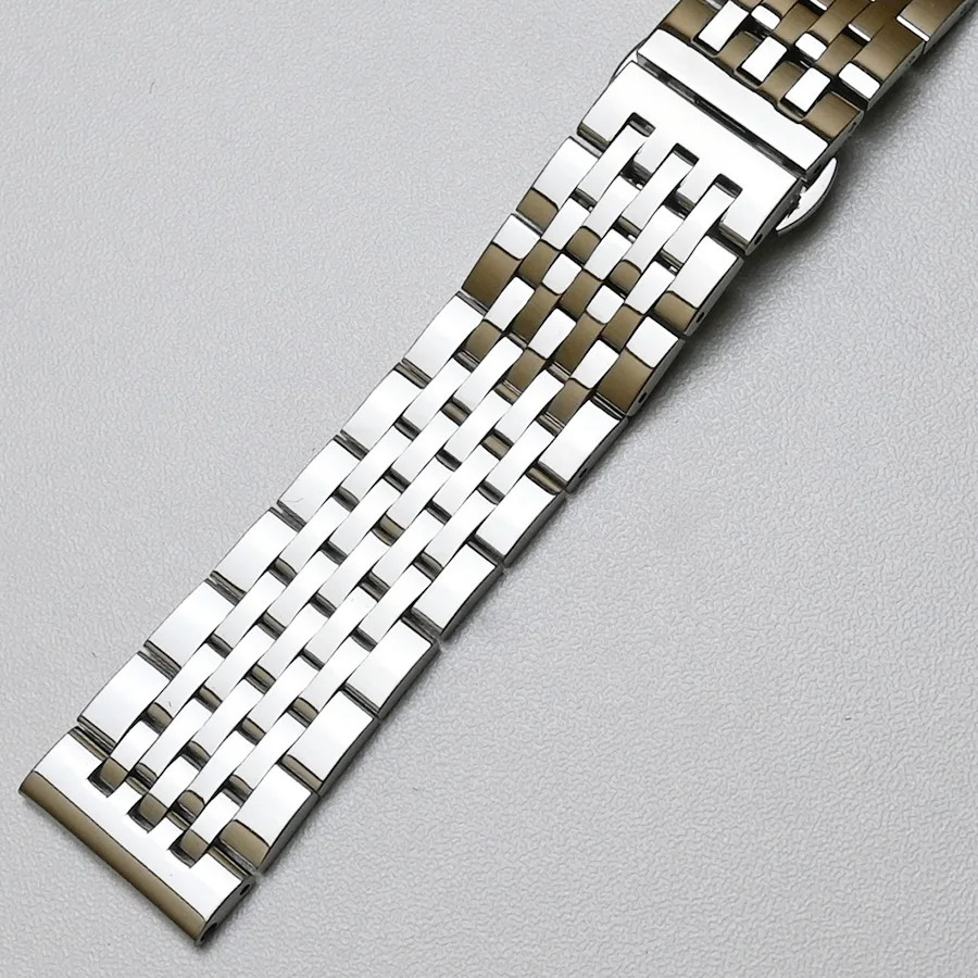 Stainless Steel Watch Band Polished Metal Set 18mm 19mm 20mm 21mm 22mm 23mm 24mm