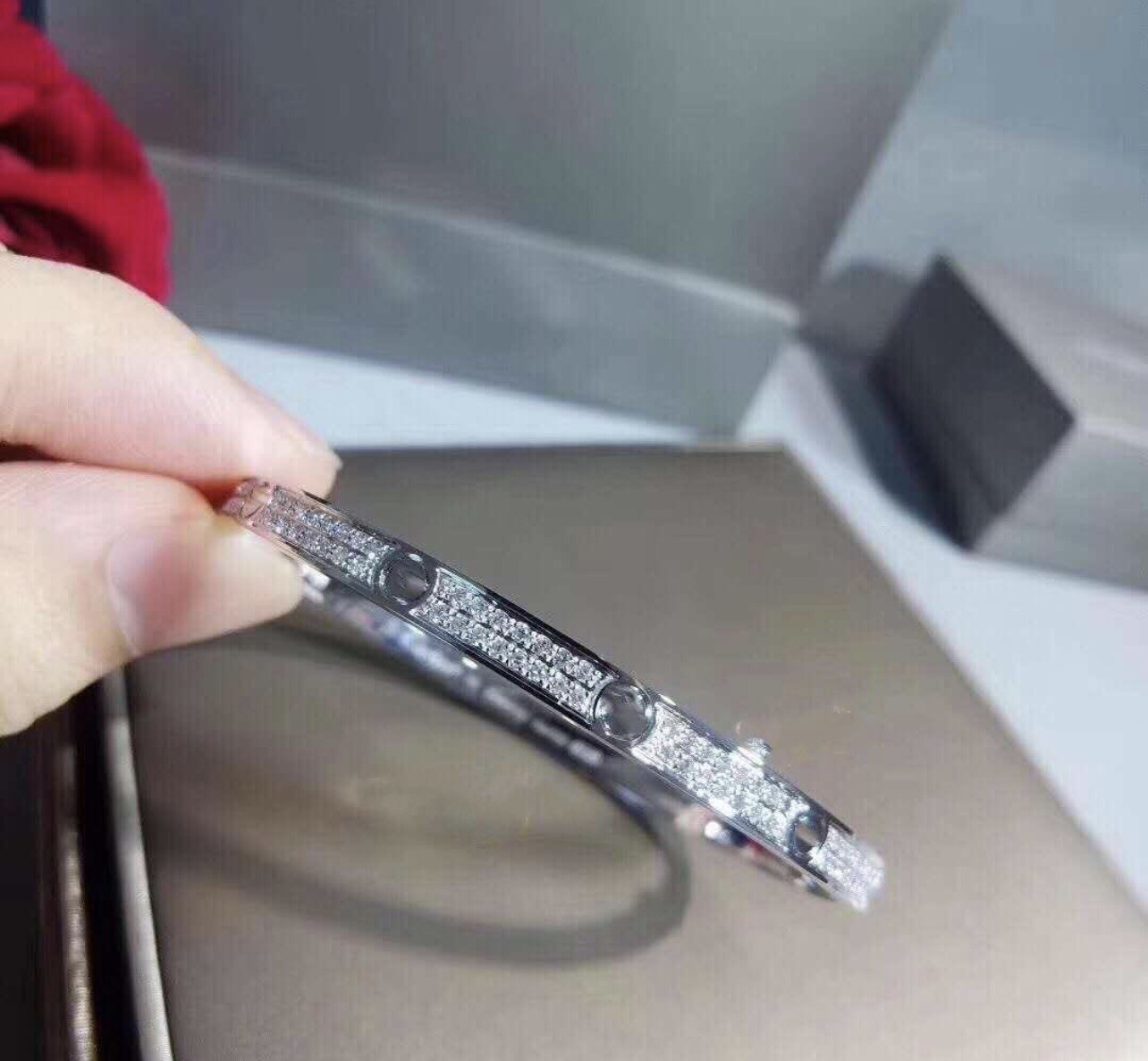 glass diamond bracelet. Can Take 30 Days To Ship But A lot Less.