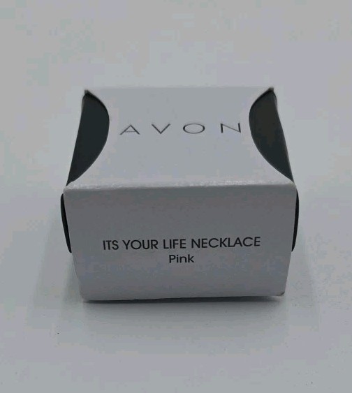 Avon It’s Your Life Necklace Pink And Silvertone New With Box