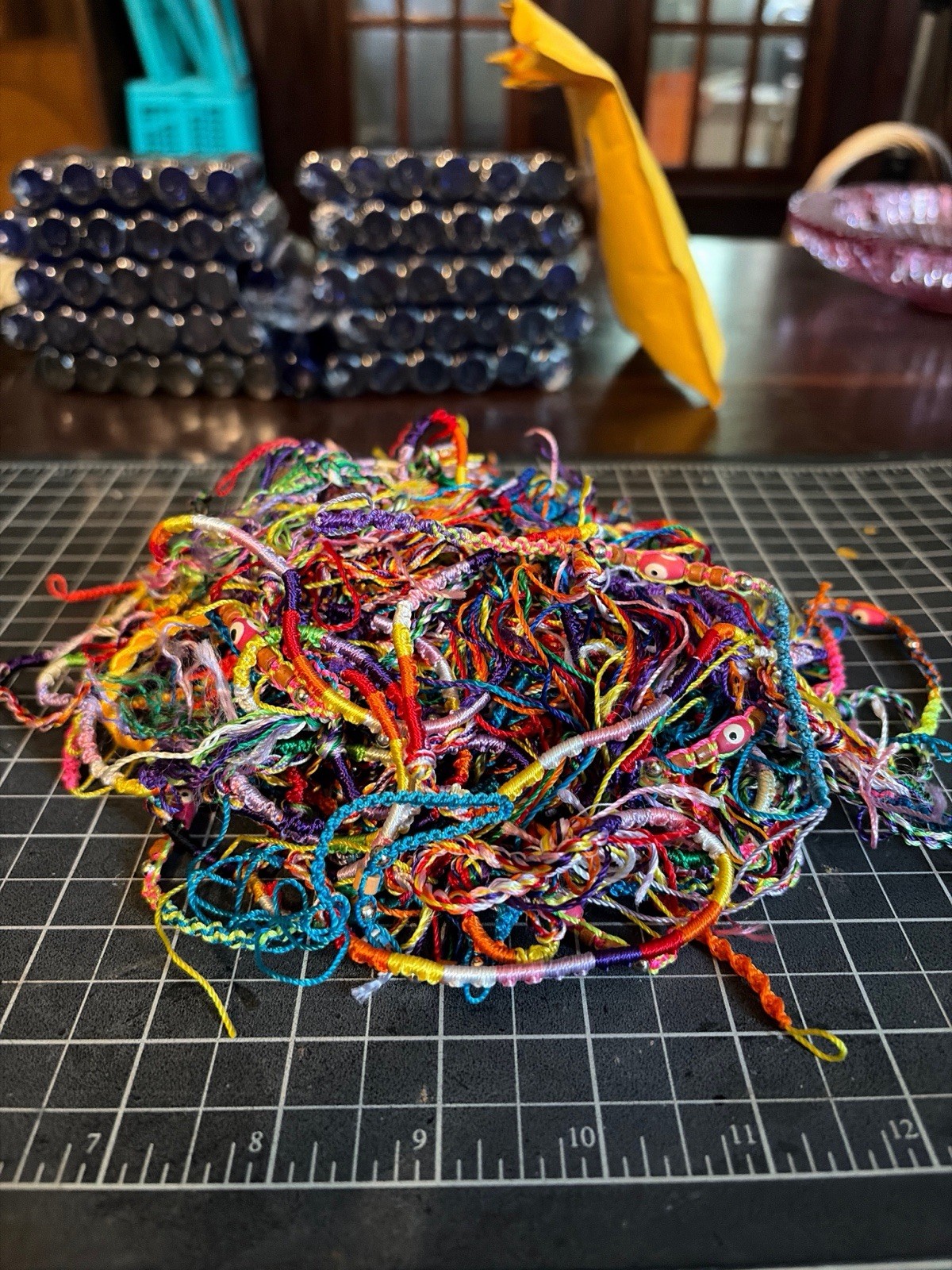 Bulk Lot of 95 Handmade Macramé Bracelets – Evil Eye, Floral & Beaded Wholesale