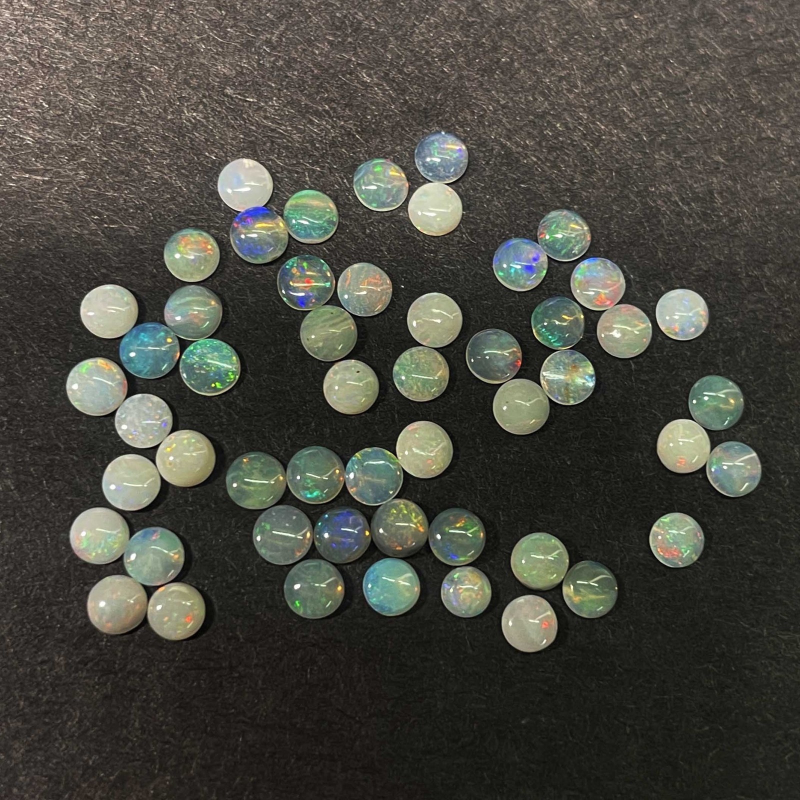 Natural Australian Opal Round Cabochon Loose Gemstone Lot 3 MM 100 Pcs