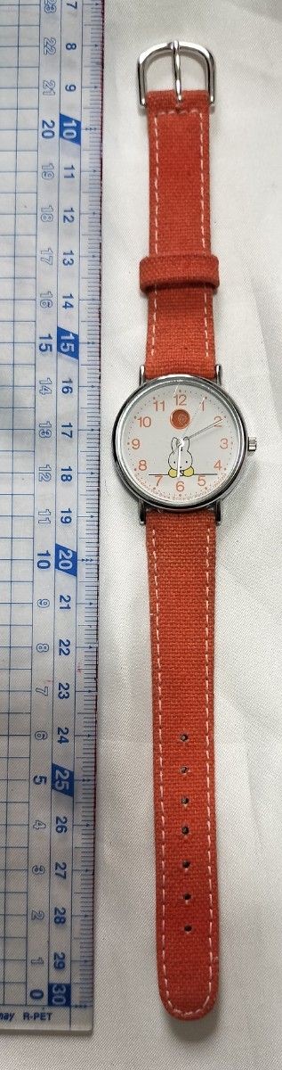 Citizen Miffy Watch Small Window Analog Red Retro 90s Rare Collection