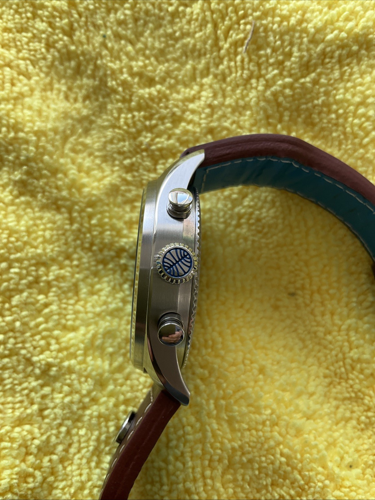 MINT Timex Pan Am 42mm Leather Strap Watch TWG030000 USA SELLER