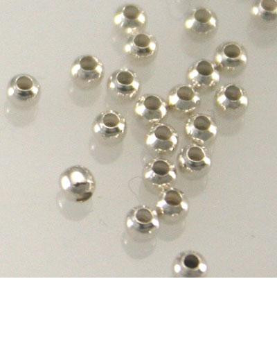 1000pc, 2mm Beads. Sterling Silver, Seamless, Wholesale.Polished Round,Seed Bead