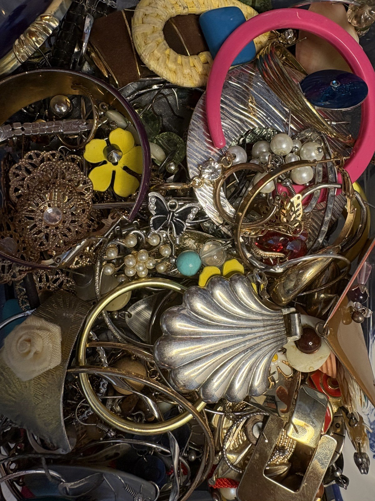 4 Lbs Unsearched Lot Jewelry Old Vintage & Modern Wear Junk Mix, Jewelry Making