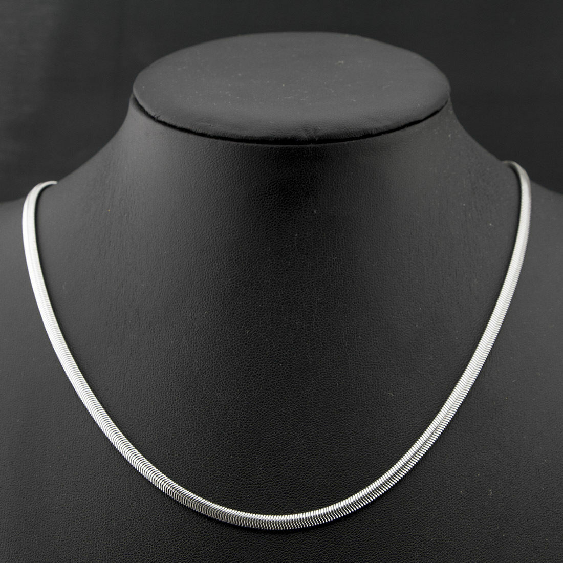 Genuine 18K Yellow/Rose/White Gold Filled 16″ – 24inch Flat Snake Chain Necklace