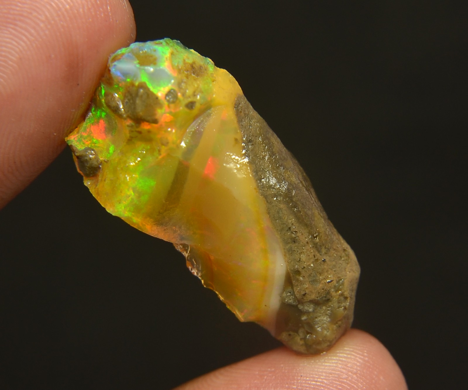 27.70 Carat Opal Rough Natural Ethiopian Oil Opal Raw, Fire Opal Gemstone