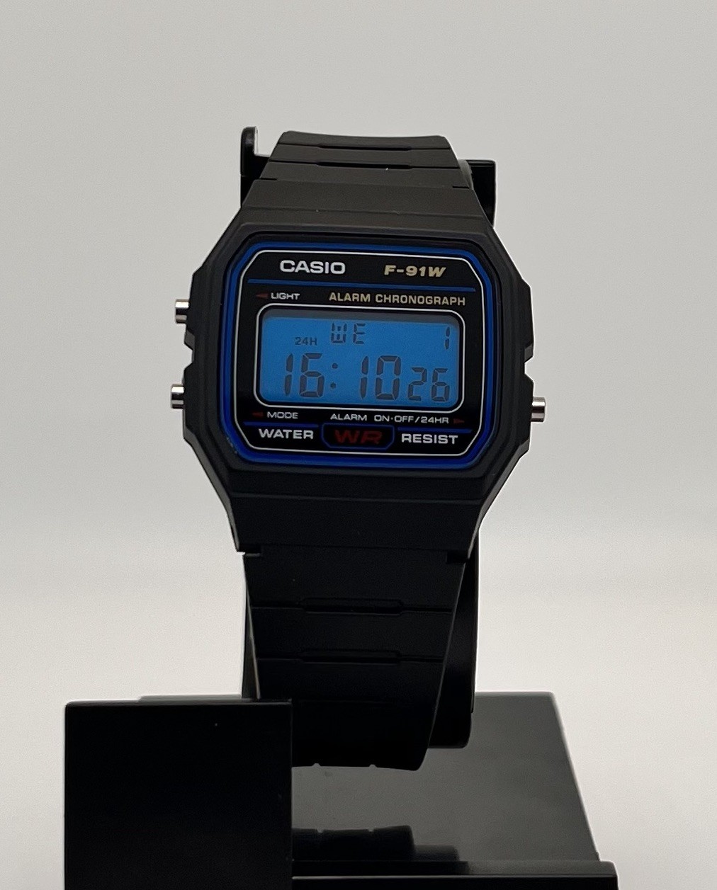Modded Casio F-91W With A Blue Digital Screen