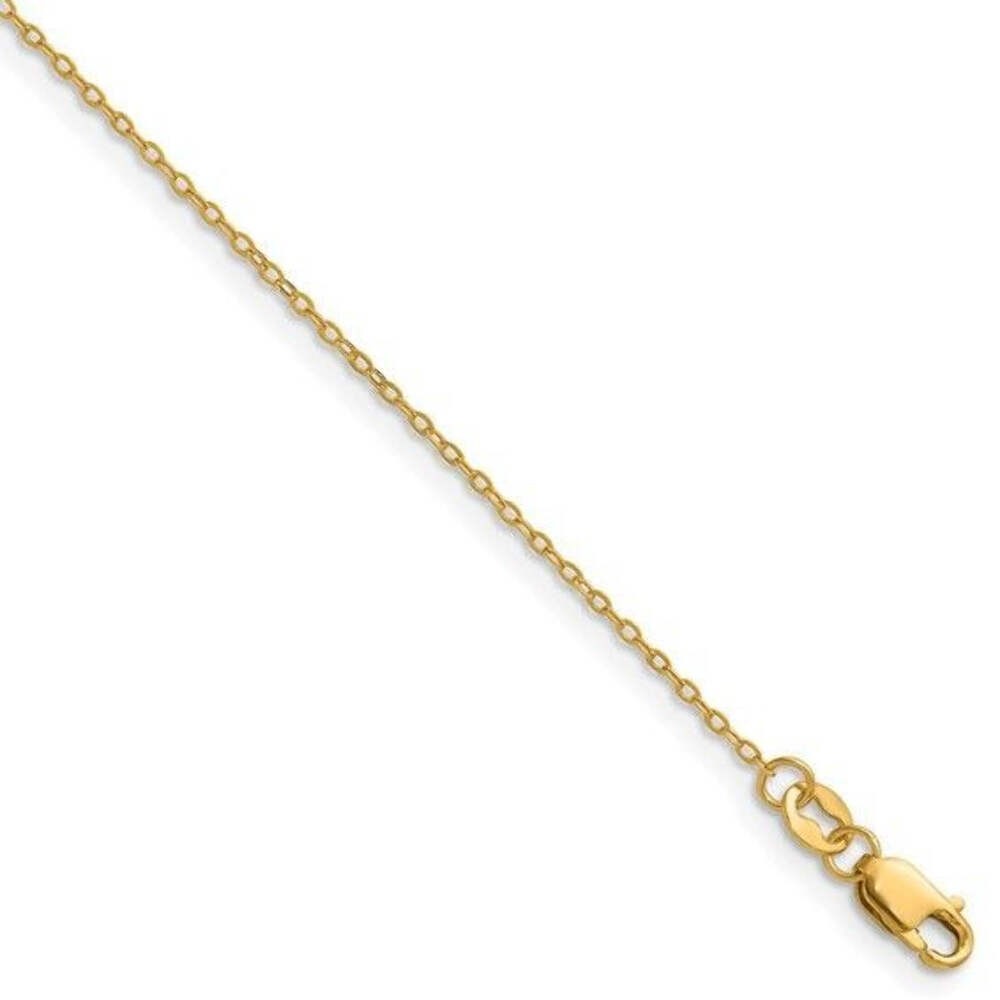 1/20 14K Gold Filled 1.20mm Flat Cable Chain 16in Yellow Necklace