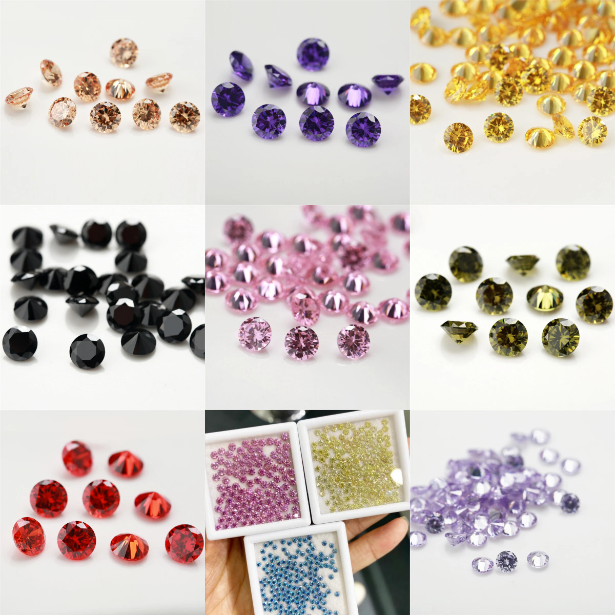 Wholesale Round Cut 1-10pcs VVS1 Colorful 0.5-3ct Moissanite GRA for Jewelry DIY