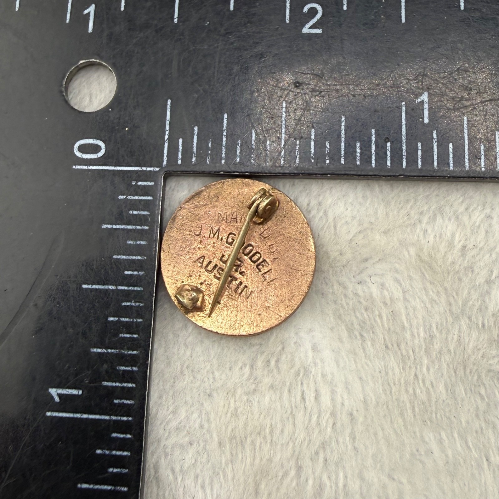 Vintage Czech Republic Enamel Pin Coat of Arms Gold JM Goodell