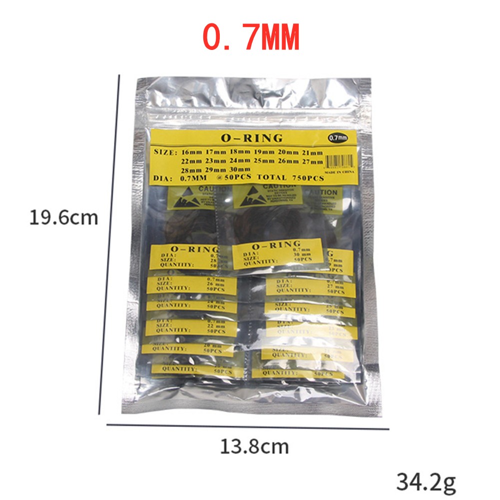 0.5/0.6/0.7mm Assorted Size Silicone Watch Seal O Ring Rubber Gasket 12mm-30mm