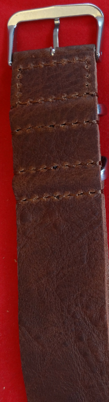 New Mens Easy ONE PIECE 22mm REGULAR TO EXTRA LONG Watch Band Brown Leather