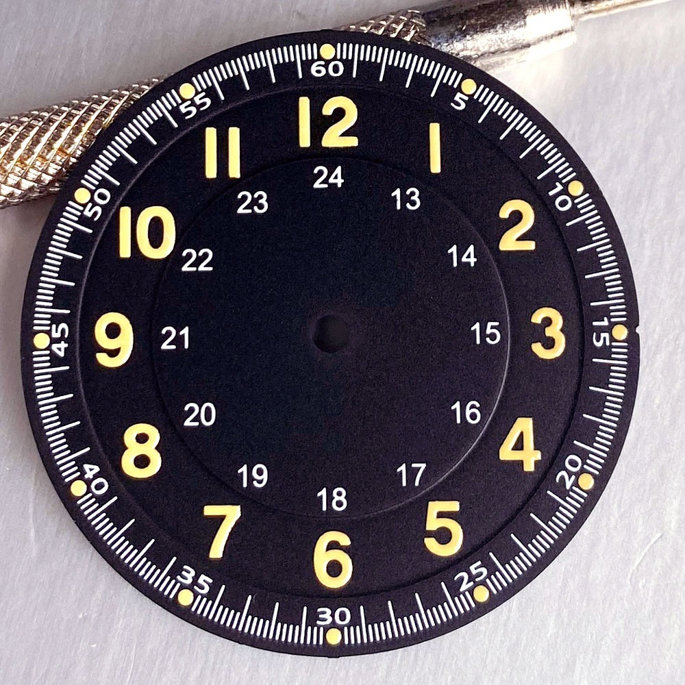 33.5mm Black Silver Blue Watch Dial Hand Set Luminous Fit NH35 NH36 Miyota 8215