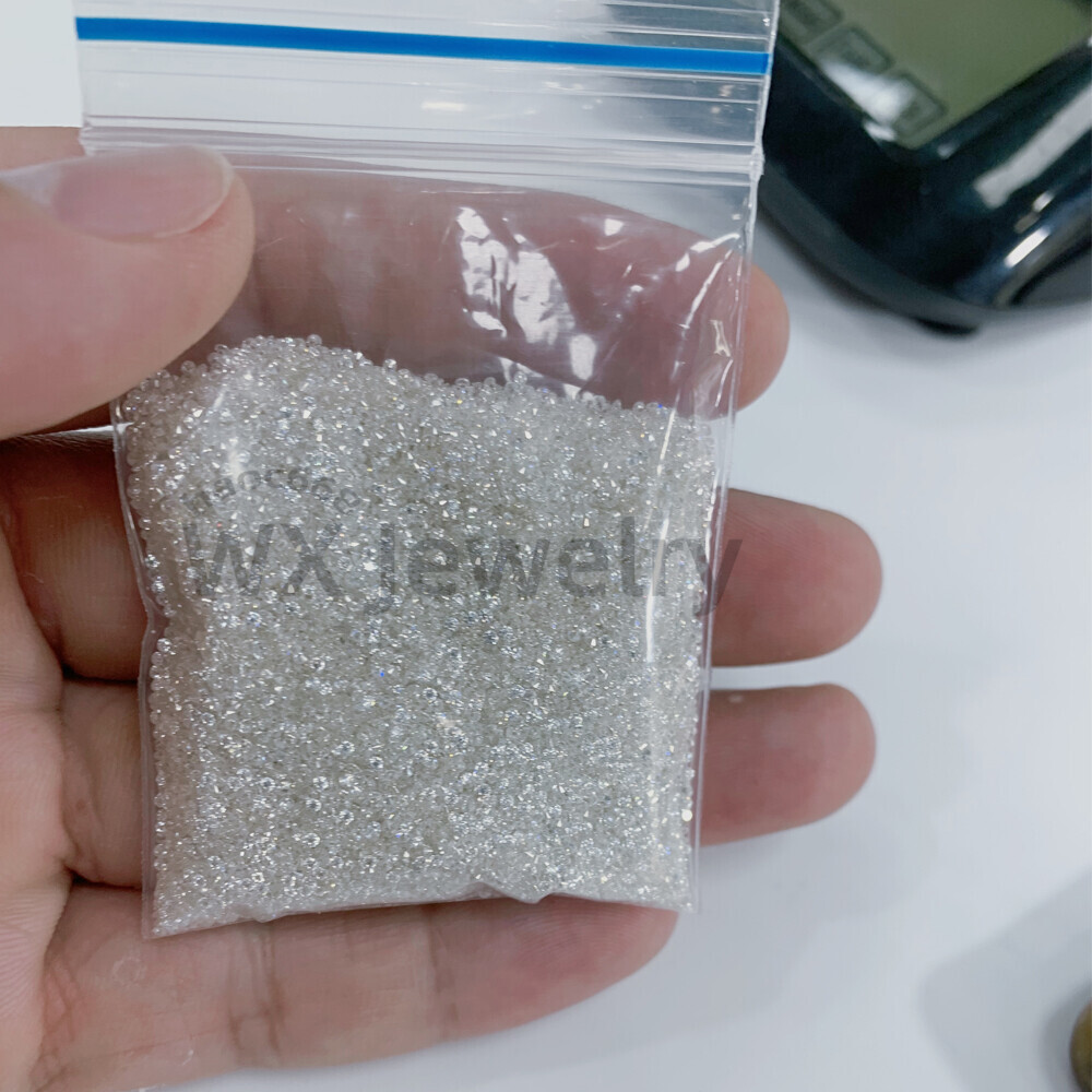 Small 0.8-3.0mm 1000pcs Round White Loose Moissanite Stone D Color Brilliant