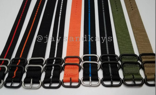 JaysAndKays® 20mm 1-Piece 3-Ring Heavy Duty Diver Watch Strap