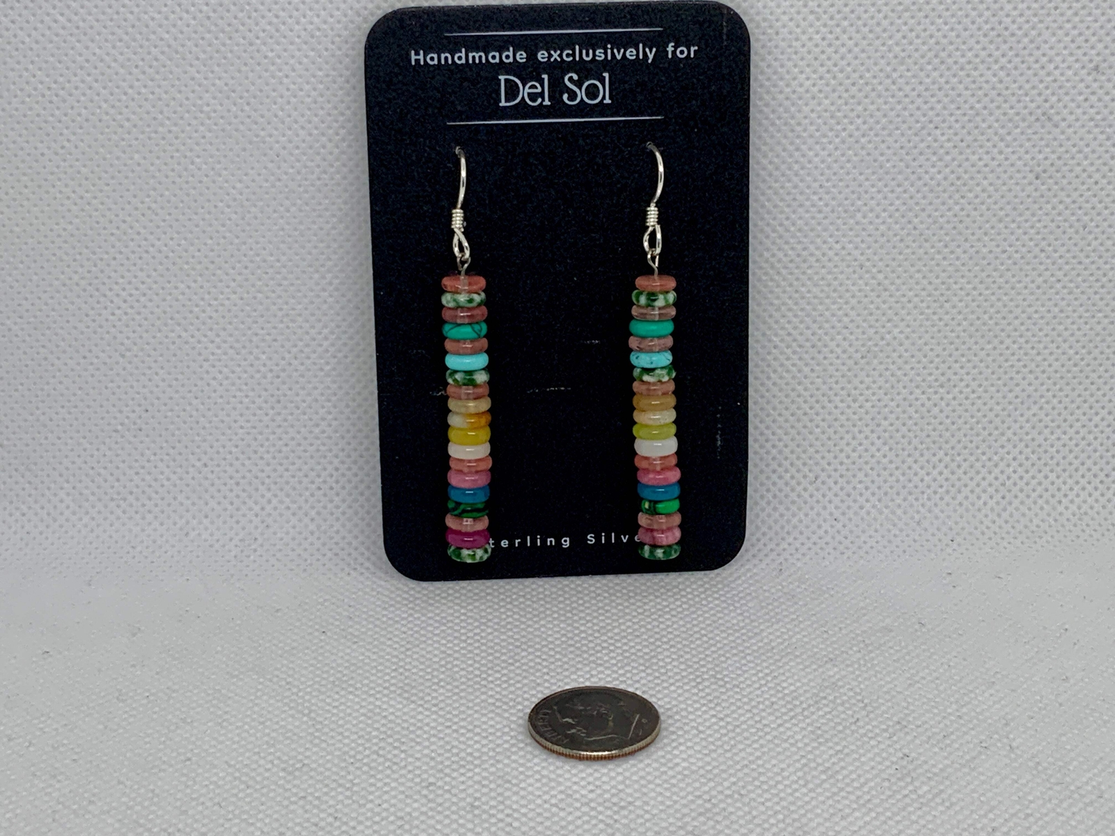Gemstone variety earrings in sterling silver. SR2034 Ships Free in Con’t USA