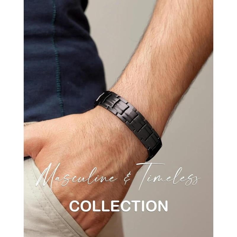GMOX Men’s Copper Bracelet, 99.99% Copper 3X Strength Magnetic Adjustable Length