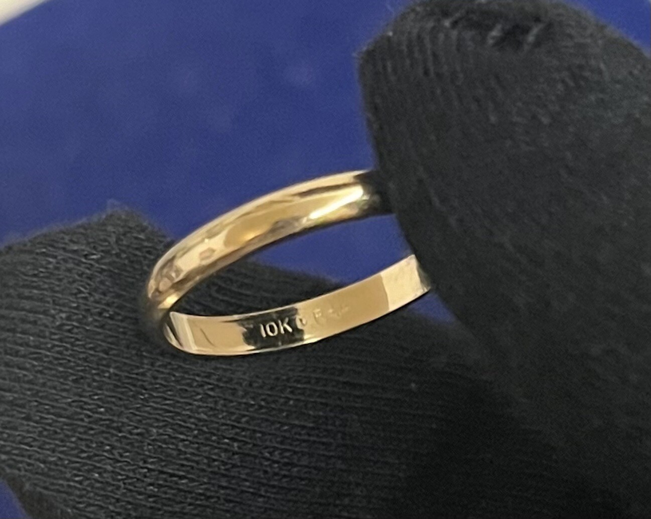 Elegant 10k Gold Filled ring Sz 6 Plain Wedding Band 2.9mm gf Victorian CLEAN