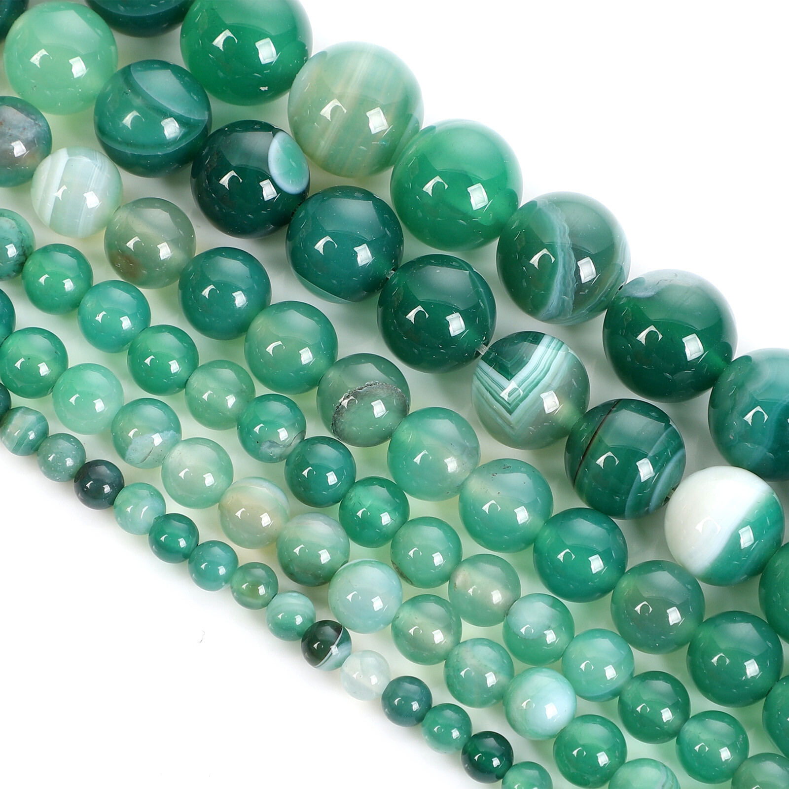 4mm 6mm 8mm 10mm 12mm Agate Natural Gemstone Round Spacer Beads Jewelry Making